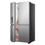 REFRIGERADORA HISENSE DE 22.1 P³ ECO INVERTER CON DISPENSADOR DE AGUA Y HIELO RS223SV5A